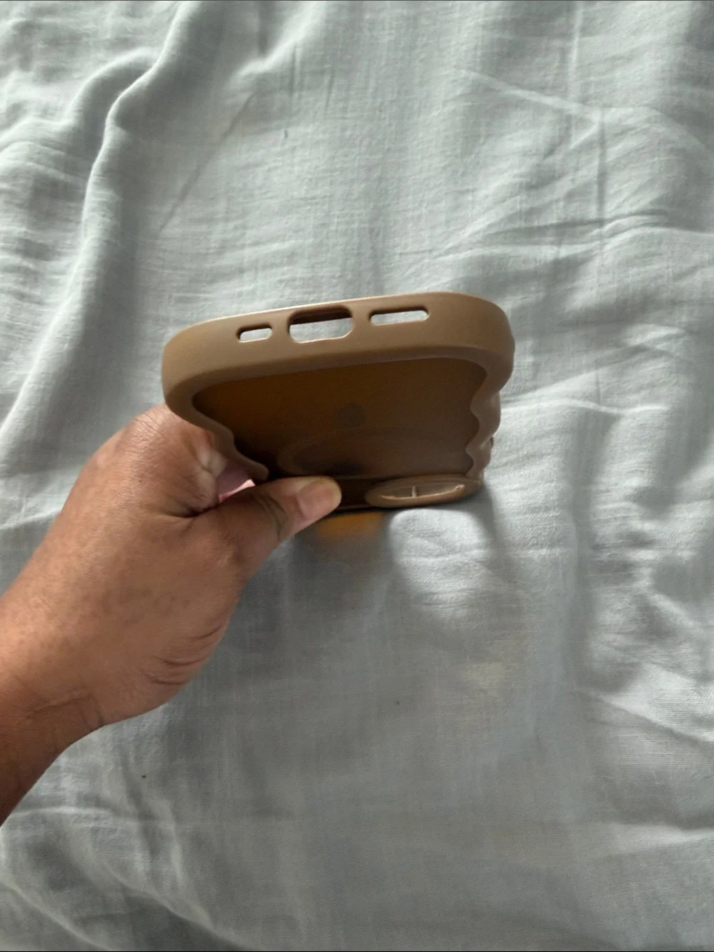 iPhone 15 Protective Brown Silicone iPhone Case with MagSafe Compatibility